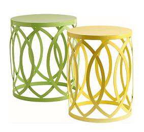 loving these citrus colored tables from inside avenue design$345 