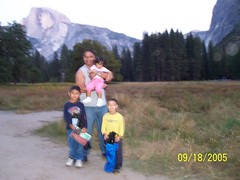 orbs with Half Dome in the background