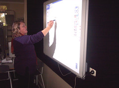 Current staff member using ActivBoard