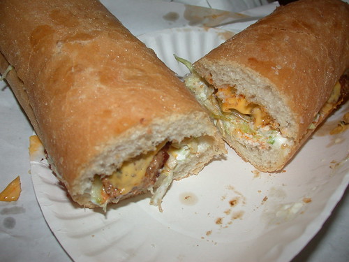 A work of art - Gene's hot sausage and cheese po-boy