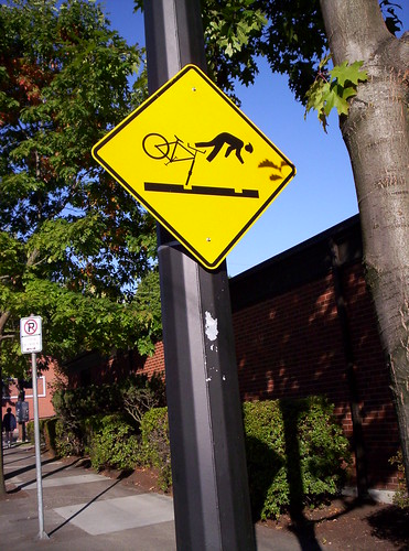Bicyclists need to be careful of trolley tracks