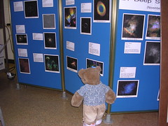 Felicia checking out posters at the UMD observatory