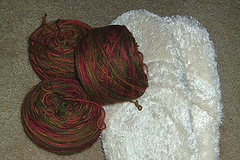Yarn and fuzzy slippers