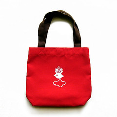 Crowned Bird On Cloud – Red Tote