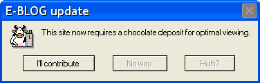 Chocolate deposit required