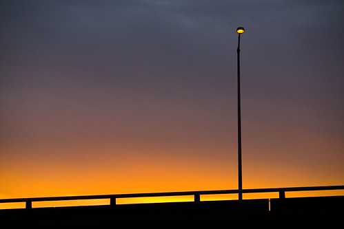 Sunrise Over a Freeway
