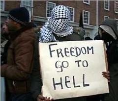 London Islamic protester
