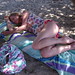 Ibiza - Karen asleep after a couple of beers