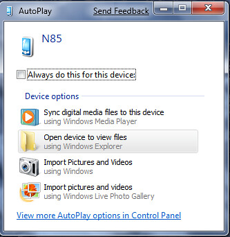 2009-01-22_1923 - N85 in PC Suite in Windows 7