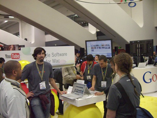 Close-up of the Google Booth