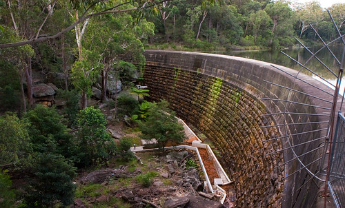 The dam wall of Lake Parramatta