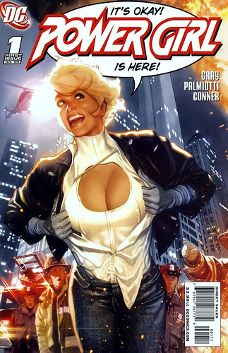 Power Girl 1 variant cover by Adam Hughes