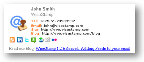 add HTML sigmature in gmail with wisestamp