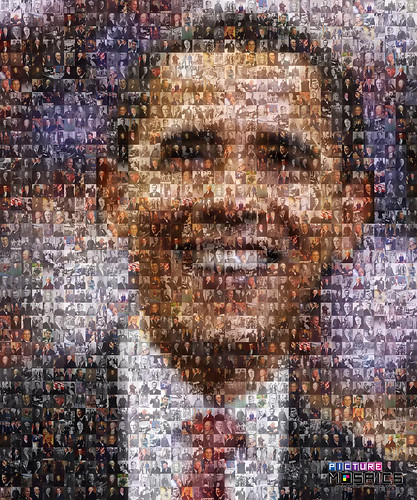 Presidant Obama Presidential Photo Mosaic