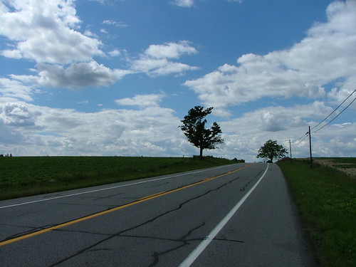 the open road, hilly upstate NY