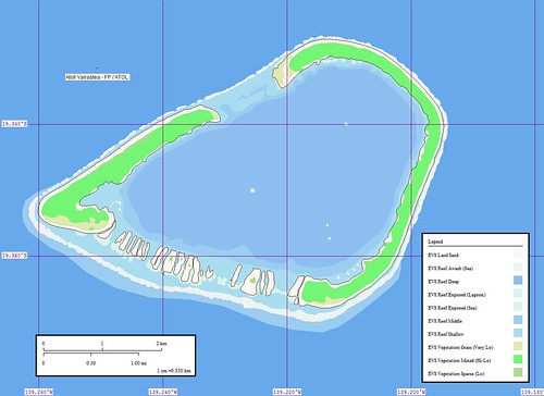 Atoll Vairaatea - Map