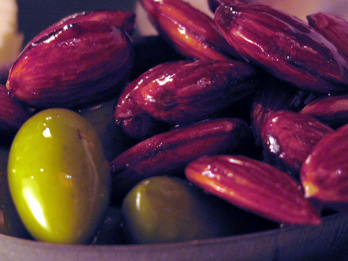 Lucques olives and toasted almonds