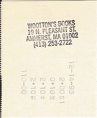 WOOTEN'S BOOKS 19 N. Pleasant St. Amherst
