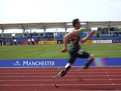 Fastest man in the world on no legs.