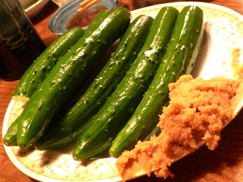 cucumber and soybeans paste