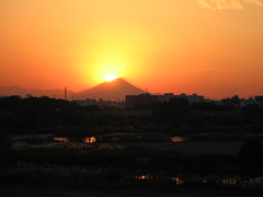 sunset behind mt fuji #1