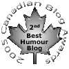Canadian Blog Awards - 2nd Best Humour Blog