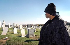Antonio Henry visits Baltimore Cemetery