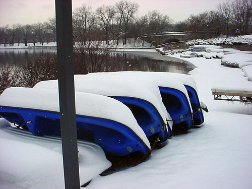 Blue Boats N Snow 127