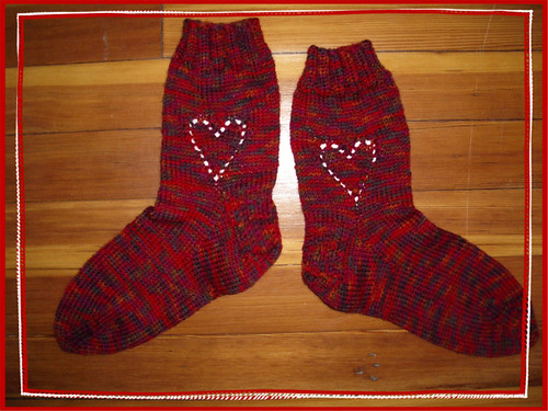 valentine heart socks