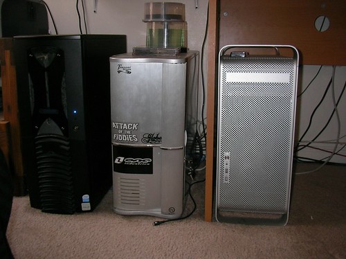            From left to right, Server, Personal Desktop, Mac G5 for Graphics