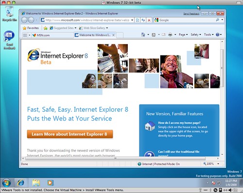 Windows 7 Beta - Internet Explorer 8