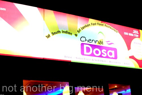 Chennai Dosa shop sign
