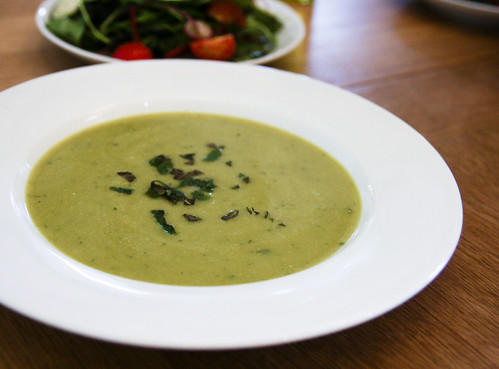 Dinner: Broad Bean and Mint Soup