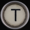 typewriter key letter T