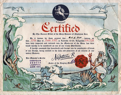 Certified as a Shellback of King Neptune Rex's Raging Main