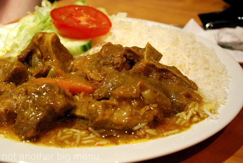 Jerk City - Curry mutton with plain rice £8.50 (large)