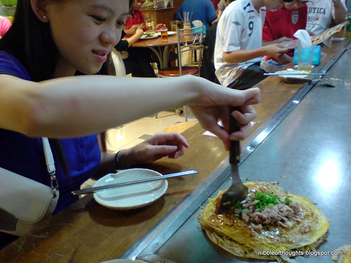 starting off okonomiyaki
