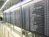 The frankfurt airport uses a flight information board with flip panels like the alarm clocks in the 70's. When the information changes it makes the cool "fft ffft ffft ffft" sound. I stood here for a minute just the hear the flights change.