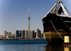 CN Tower and Ship