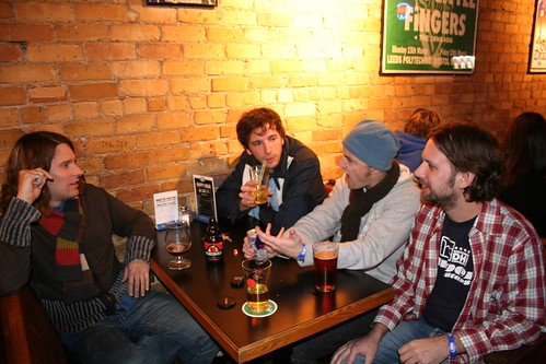 The Hopefuls in repose pre-show at the Triple Rock