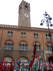 Piazza signori and flags