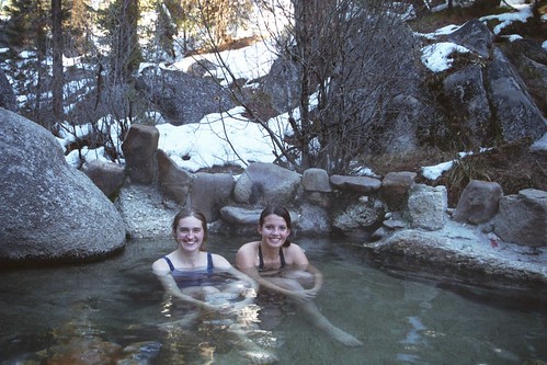 K and I in a hotspring pool