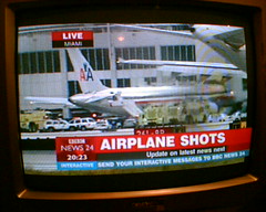 BBC News banner reading ''AIRPLANE SHOTS''