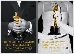 Black Tuxedo and White Gloves two official posters for the 78th Annual Academy Awards®. Designer: Joan Maloney of the San Diego design firm Studio 318.