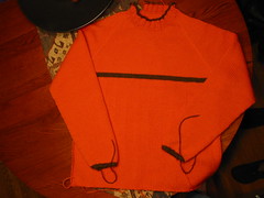 Orange Sweater, Almost Finished