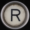 typewriter key letter R