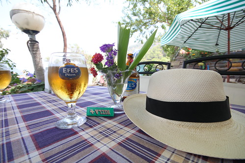 Efes, flowers and Panama Hat