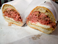 Hot Roast Beef Sandwich, Defonte's of Brooklyn