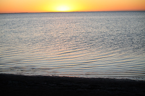 Sunset over Lake Albert