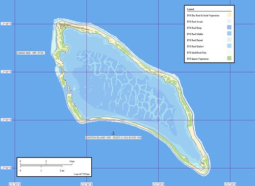 Canton Atoll - Map